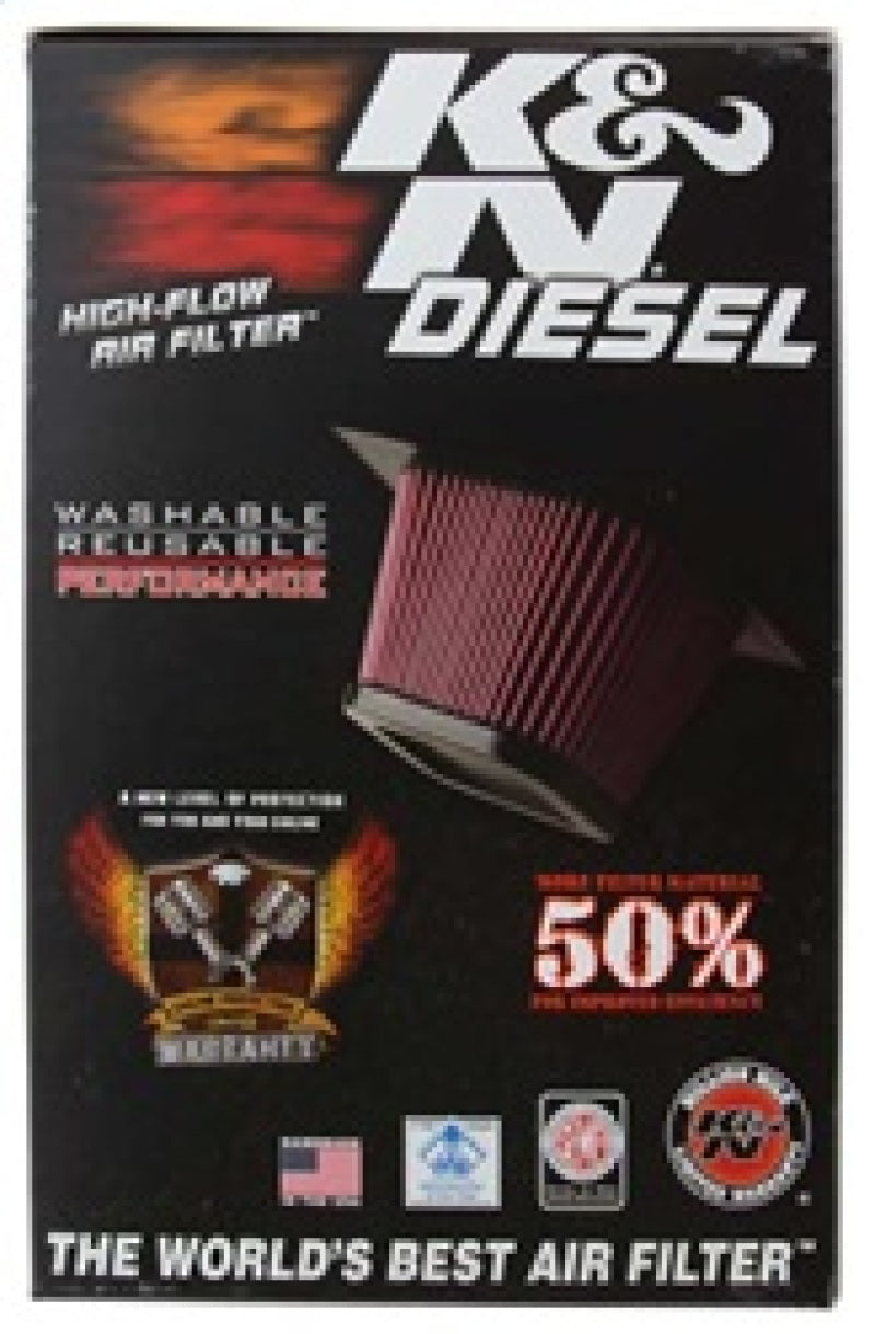 K&N 06 Chevrolet Duramax 6.6L-V8 DSL Drop In Air Filter-Air Filters - Drop In-Deviate Dezigns (DV8DZ9)