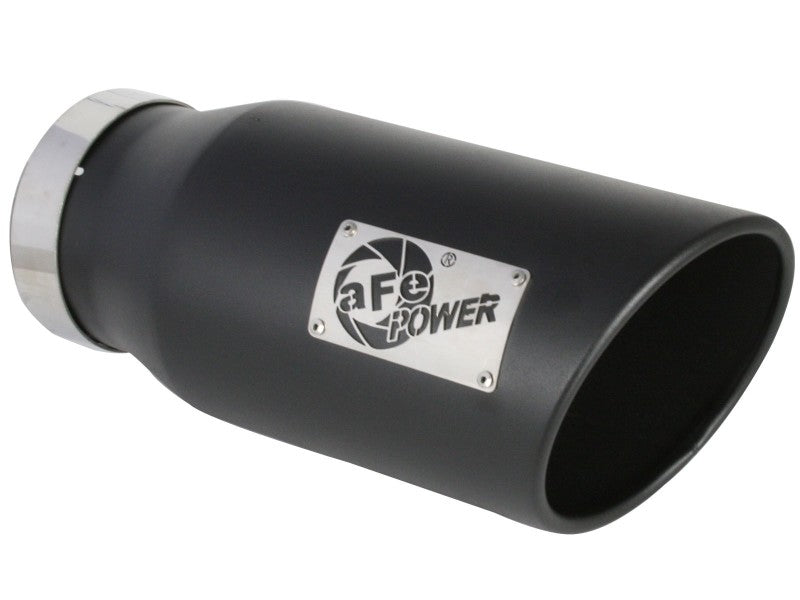 aFe ATLAS 5in DPF-Back Alum Steel Exhaust System w/ Black Tip 19-20 Ram Diesel Trucks L6-6.7L (td)-DPF Back-Deviate Dezigns (DV8DZ9)