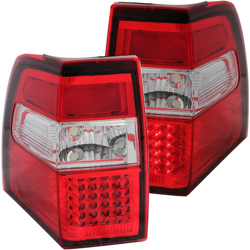 ANZO 2007-2014 Ford Expedition LED Taillights Red/Clear-Tail Lights-Deviate Dezigns (DV8DZ9)