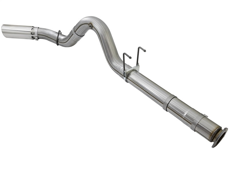 aFe LARGE BORE HD 5in 409-SS DPF-Back Exhaust w/Polished Tip 2017 Ford Diesel Trucks V8 6.7L (td)-DPF Back-Deviate Dezigns (DV8DZ9)