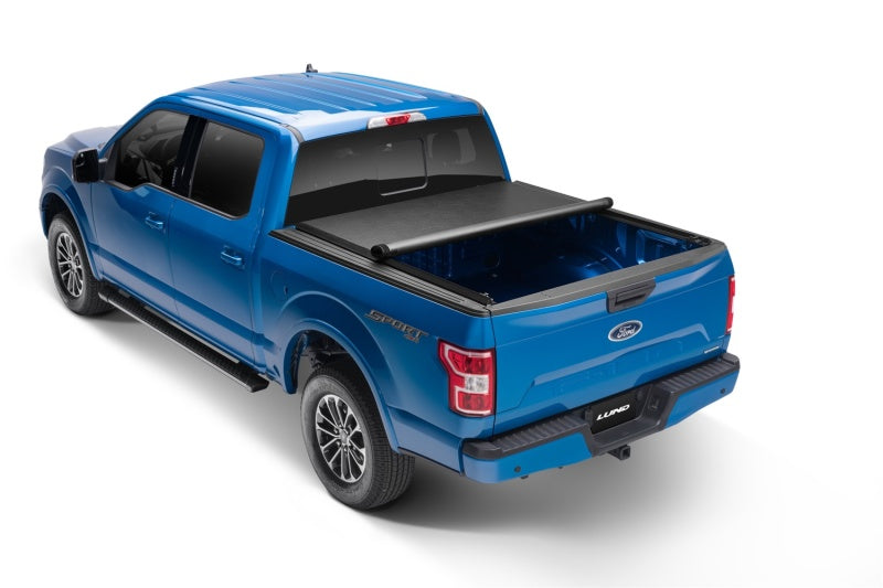 Lund 04-18 Ford F-150 (8ft. Bed) Genesis Roll Up Tonneau Cover - Black-Tonneau Covers - Roll Up-Deviate Dezigns (DV8DZ9)