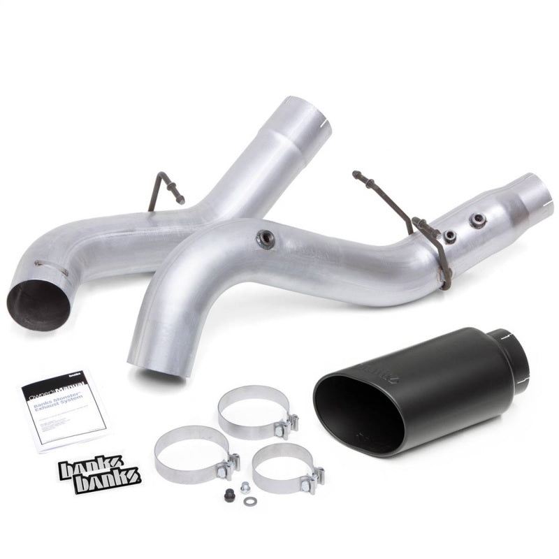 Banks Power 20-21 Chevy/GMC 2500/3500 6.6L Monster Exhaust System - Black Tip-Catback-Deviate Dezigns (DV8DZ9)