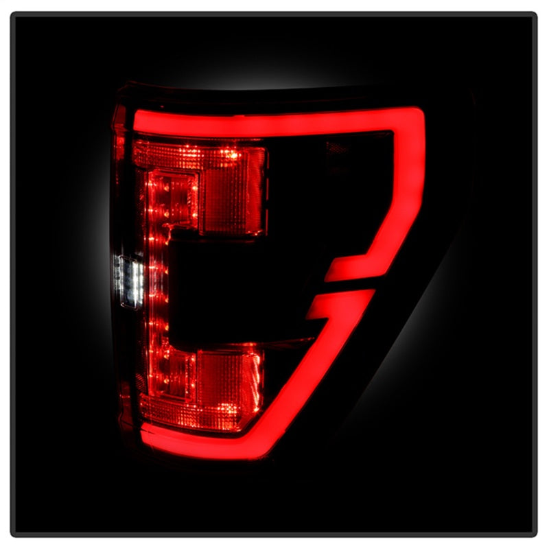 Spyder 21-23 Ford F150 (Halogen w/ Blind Spot) Full LED Tail Lights - Black (ALT-YD-FF15021HALBS-BK)-Tail Lights-Deviate Dezigns (DV8DZ9)