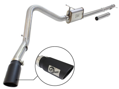 aFe MACHForce XP Exhaust 3in-3.5in SS Single Side Ext CB w/ Black Tip 99-04 Ford F150 V8 5.4L/6.8L-Catback-Deviate Dezigns (DV8DZ9)