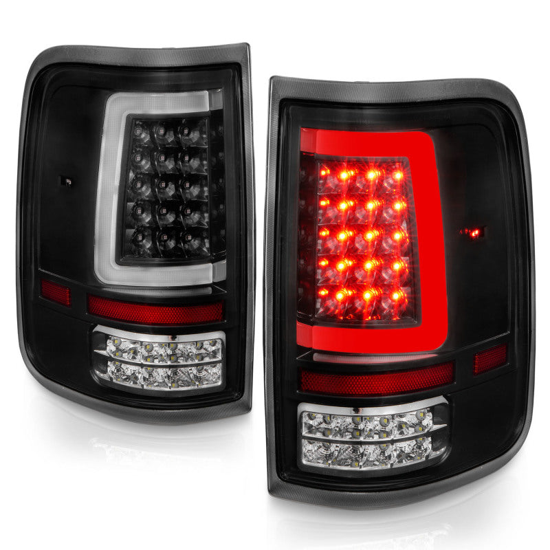 ANZO 2004-2006 Ford F-150 LED Tail Lights w/ Light Bar Black Housing Clear Lens-Tail Lights-Deviate Dezigns (DV8DZ9)