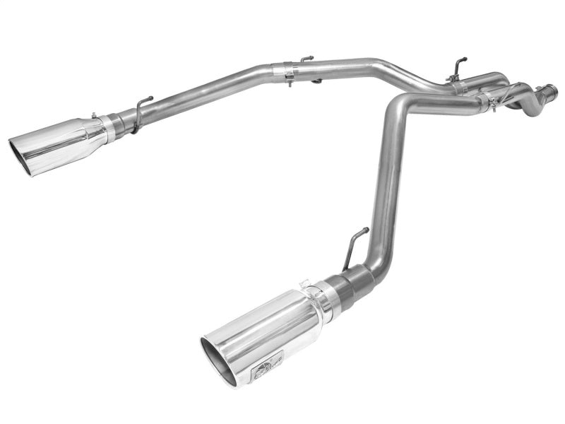 aFe MACHForce XP DPF-Back Exhaust 3in SS w/ 6in Polished Tips 2014 Dodge Ram 1500 V6 3.0L EcoDiesel-DPF Back-Deviate Dezigns (DV8DZ9)