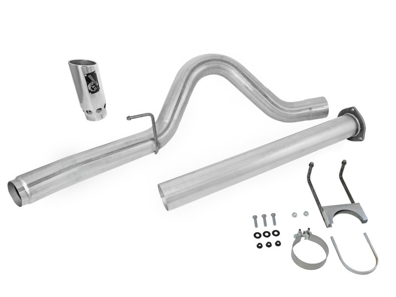 aFe LARGE Bore HD Exhausts DPF-Back SS-409 EXH DB Ford Diesel Trucks 11-12 V8-6.7L (td)-DPF Back-Deviate Dezigns (DV8DZ9)