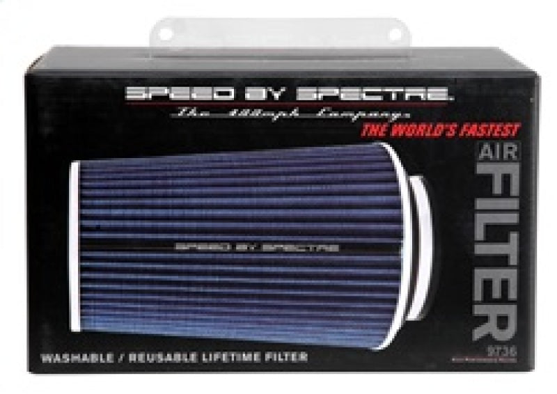 Spectre Adjustable Conical Air Filter 9-1/2in. Tall (Fits 3in. / 3-1/2in. / 4in. Tubes) - Blue-Air Filters - Universal Fit-Deviate Dezigns (DV8DZ9)