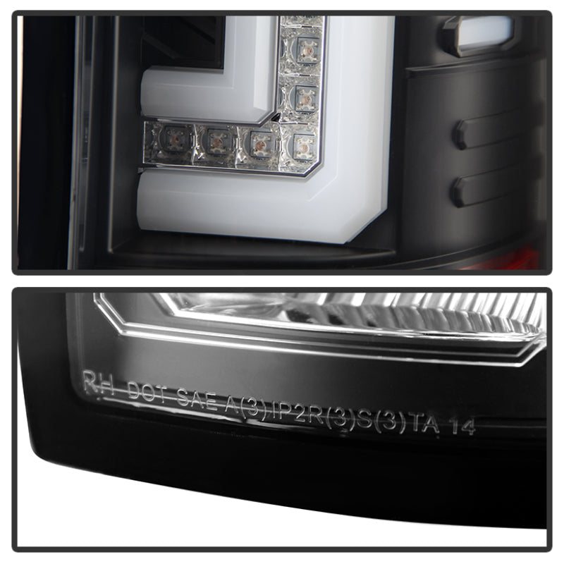 Spyder GMC Sierra 14-16 LED Tail Lights Black ALT-YD-GS14-LBLED-BK-Tail Lights-Deviate Dezigns (DV8DZ9)