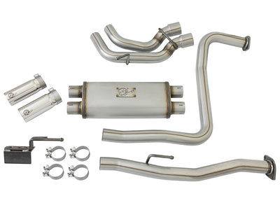 aFe Rebel Series 3in SS Cat-Back Exhaust System w/ Polished Tip 04-15 Nissan Titan V8 5.6L-Catback-Deviate Dezigns (DV8DZ9)