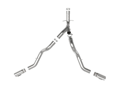 aFe Large Bore-HD 4in 409SS DPF-Back Exhaust System w/Polished Tips 20 GM Diesel Trucks V8-6.6L-DPF Back-Deviate Dezigns (DV8DZ9)