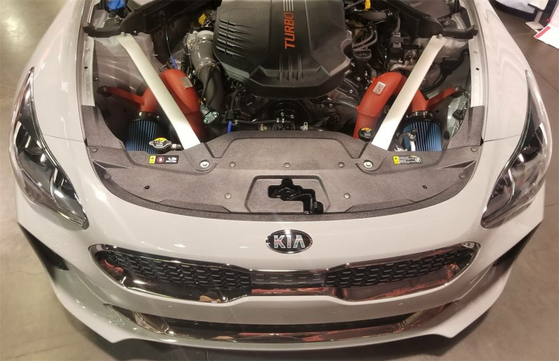 Injen 18-20 Kia Stinger 3.3L Twin Turbo Wrinkle Red Short Ram Air Intake-Cold Air Intakes-Deviate Dezigns (DV8DZ9)