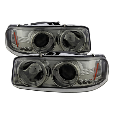 Spyder GMC Sierra 1500/2500/3500 99-06 Projector Headlights LED Halo LED Smoke PRO-YD-CDE00-HL-SMC-Headlights-Deviate Dezigns (DV8DZ9)