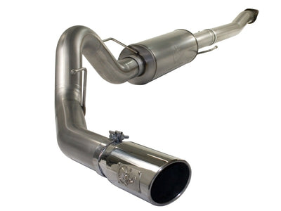 aFe MACHForce XP Exhaust Cat-Back SS-409 4in Polished Tip 11-12 Ford F-150 EcoBoost V6-3.5L (tt)-Catback-Deviate Dezigns (DV8DZ9)