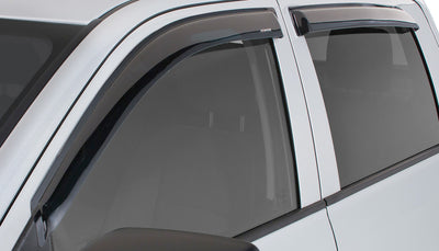 Stampede 2019 Chevy Silverado 1500 Double Cab Pickup Tape-Onz Sidewind Deflector 4pc - Smoke-Wind Deflectors-Deviate Dezigns (DV8DZ9)