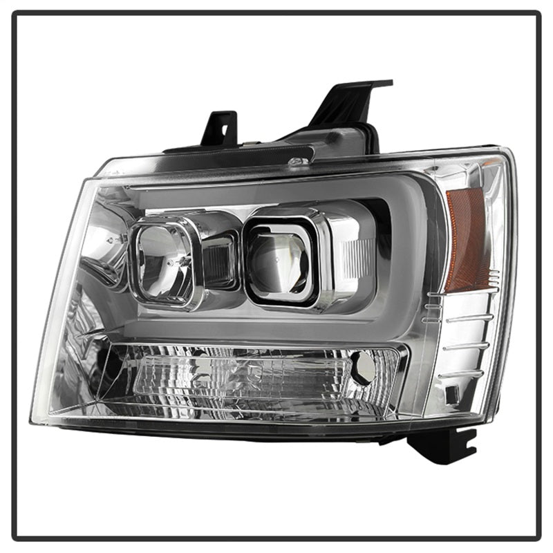 Spyder 07-14 Chevy Suburban/1500/2500/Tahoe V2 Projector Headlights Chrome PRO-YD-CSUB07V2-DRL-C-Headlights-Deviate Dezigns (DV8DZ9)