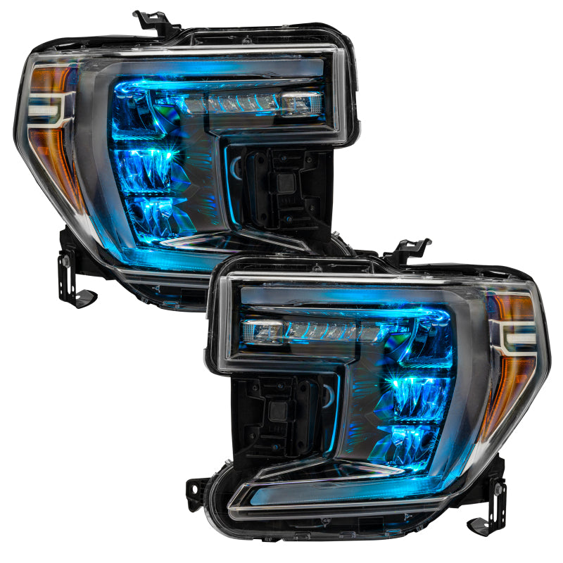 Oracle 19-21 Silverado/Sierra 1500 RGB Demon Eye Headlight Kit - w/o Controller SEE WARRANTY-Headlights-Deviate Dezigns (DV8DZ9)