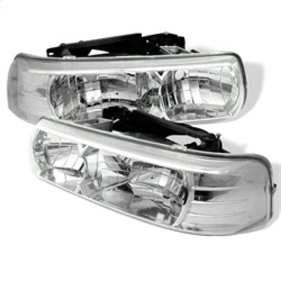 Spyder Chevy Silverado 1500/2500 99-02 Crystal Headlights Chrome HD-YD-CSIL99-C-Headlights-Deviate Dezigns (DV8DZ9)
