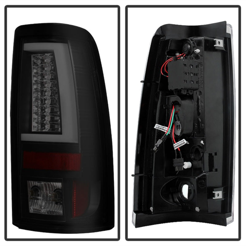 Spyder 03-06 Chevy Silverado (Does Not Fit Stepside) Version 2 LED Tail Lights - Black Smoke-Tail Lights-Deviate Dezigns (DV8DZ9)