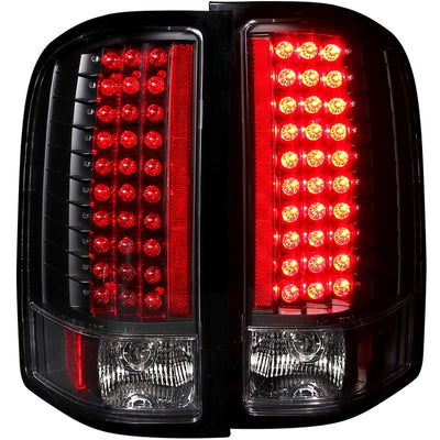 ANZO 2007-2013 Chevrolet Silverado 1500 LED Taillights Black-Tail Lights-Deviate Dezigns (DV8DZ9)