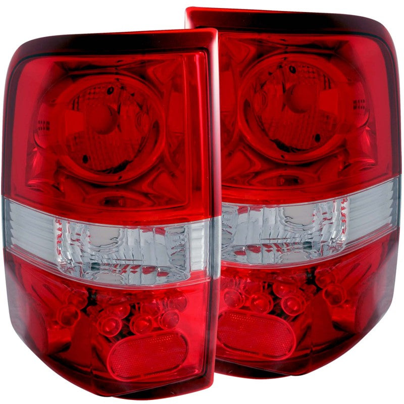 ANZO 2004-2008 Ford F-150 Taillights Red/Clear - LED Style-Tail Lights-Deviate Dezigns (DV8DZ9)