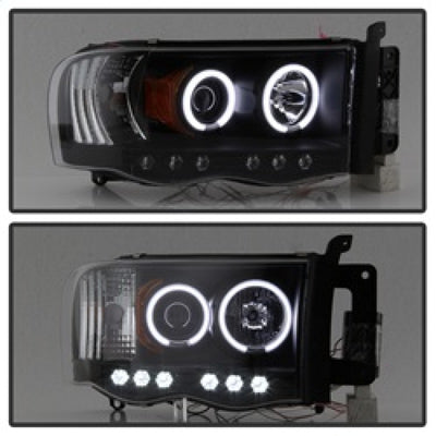 Spyder Dodge Ram 1500 02-05 03-05 Projector Headlights CCFL Halo LED Blk PRO-YD-DR02-CCFL-BK-Headlights-Deviate Dezigns (DV8DZ9)