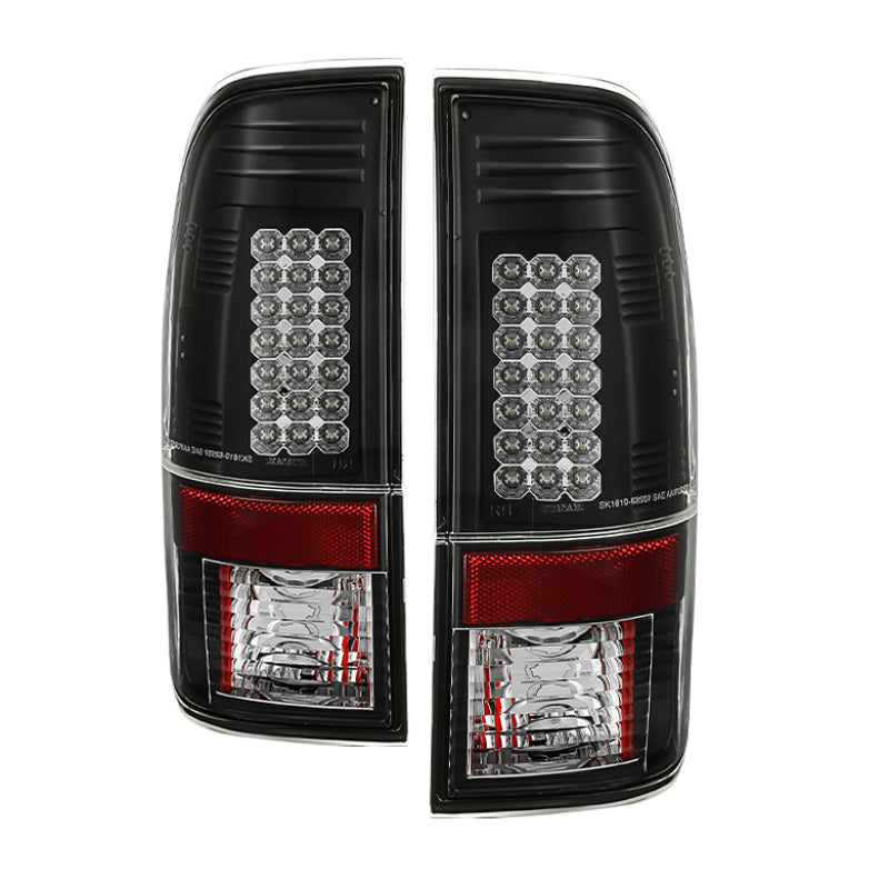 Spyder Ford Super Duty 08-15 LED Tail Lights Black ALT-YD-FS07-LED-BK-Tail Lights-Deviate Dezigns (DV8DZ9)