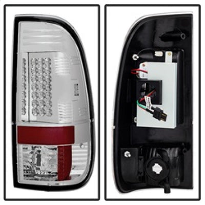 Spyder Ford Super Duty 08-15 LED Tail Lights Chrome ALT-YD-FS07-LED-C-Tail Lights-Deviate Dezigns (DV8DZ9)