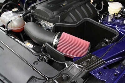 JLT 15-19 Ford Mustang 2.3L EcoBoost Black Textured Cold Air Intake Kit w/Red Filter-Cold Air Intakes-Deviate Dezigns (DV8DZ9)