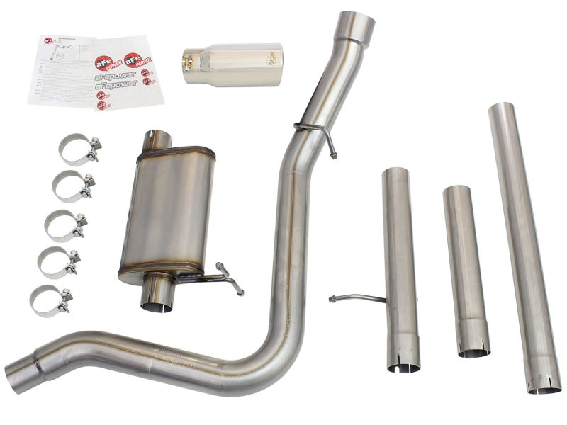 aFe MACHForce XP Exhaust 3in-3.5in SS Single Side Ext CB w/ Polish Tip 99-04 Ford F-250 V8 5.4L/6.8L-Catback-Deviate Dezigns (DV8DZ9)