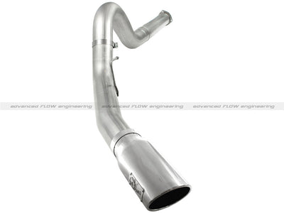 aFe Atlas 5in DPF-Back Aluminized Steel Exh Sys, Ford Diesel Trucks 11-14 v8-6.7L (td) Polished tip-DPF Back-Deviate Dezigns (DV8DZ9)