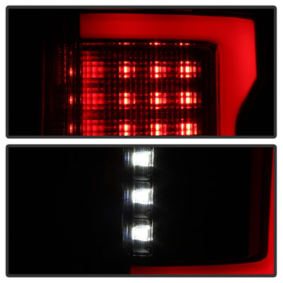 Spyder 15-17 Ford F-150 LED Tail Lights (w/Blind Spot) - Black Smoke (ALT-YD-FF15015BS-LBLED-BSM)-Tail Lights-Deviate Dezigns (DV8DZ9)