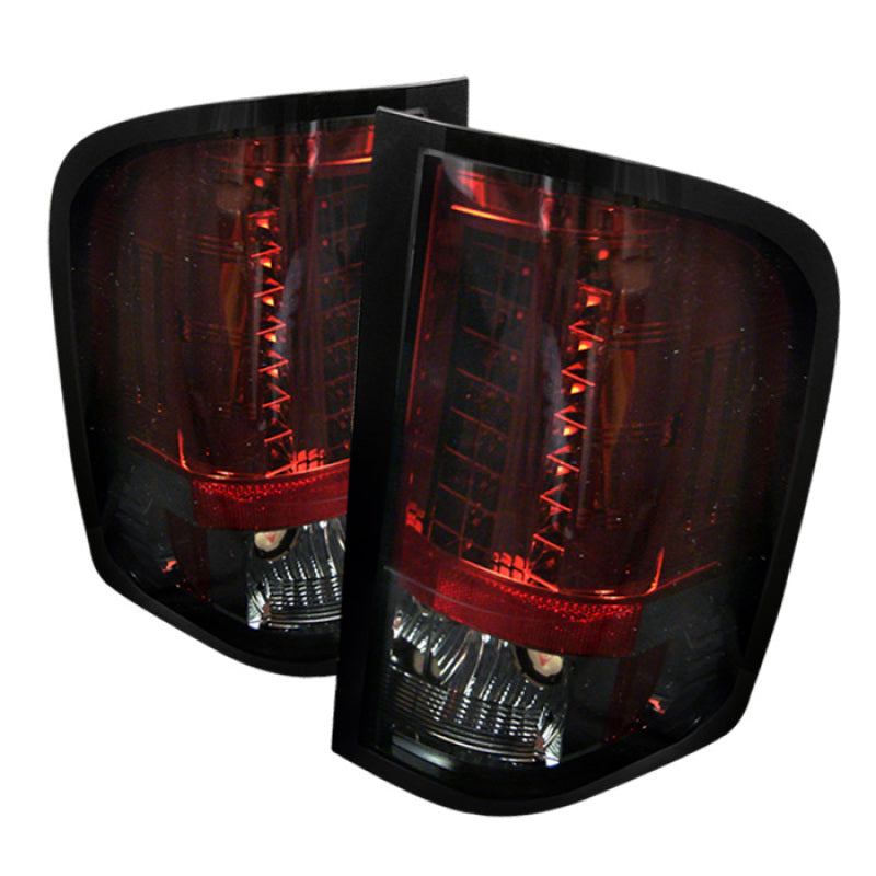 Spyder Chevy Silverado 07-13 LED Tail Lights Red Smoke ALT-YD-CS07-LED-RS-Tail Lights-Deviate Dezigns (DV8DZ9)