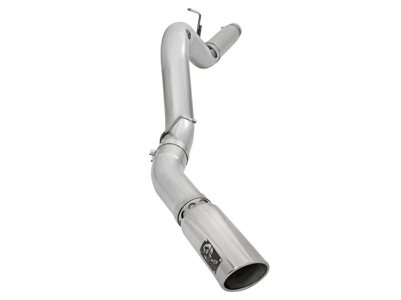 aFe Atlas Exhaust 5in DPF-Back Aluminized Steel w/ Polished Tips 16-17 GM Diesel Truck V8-6.6L (td)-DPF Back-Deviate Dezigns (DV8DZ9)