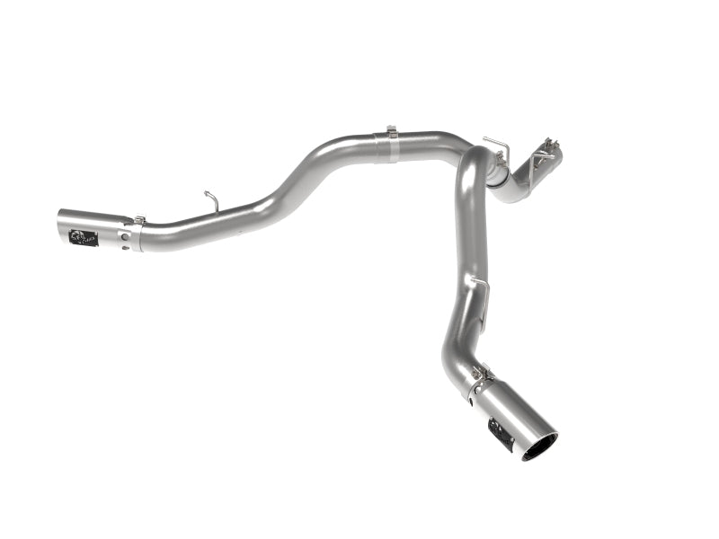 aFe Large Bore-HD 4in 409SS DPF-Back Exhaust System w/Polished Tips 20 GM Diesel Trucks V8-6.6L-DPF Back-Deviate Dezigns (DV8DZ9)