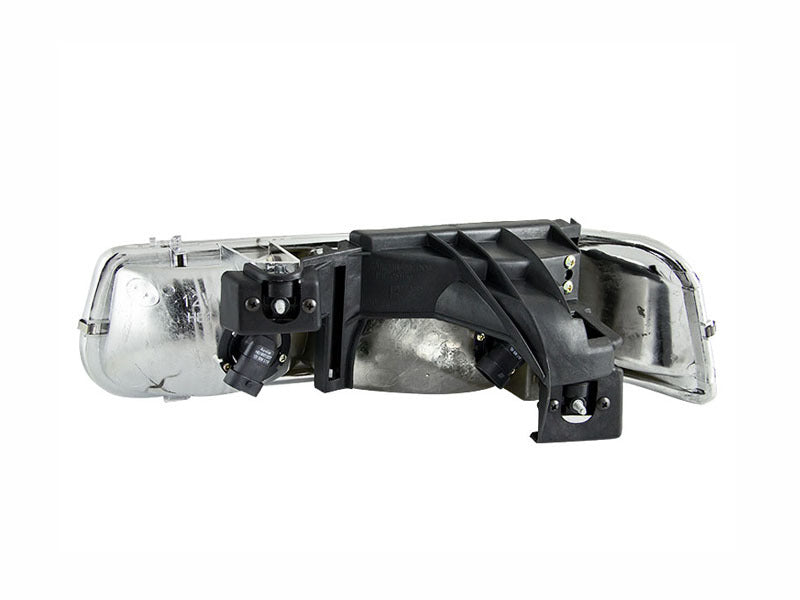 ANZO 1999-2002 Chevrolet Silverado 1500 Crystal Headlights Chrome-Headlights-Deviate Dezigns (DV8DZ9)