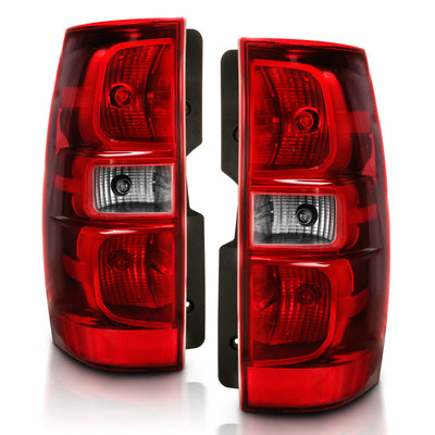 ANZO 2007-2014 Chevy Tahoe Taillight Red/Clear Lens (OE Replacement)-Tail Lights-Deviate Dezigns (DV8DZ9)