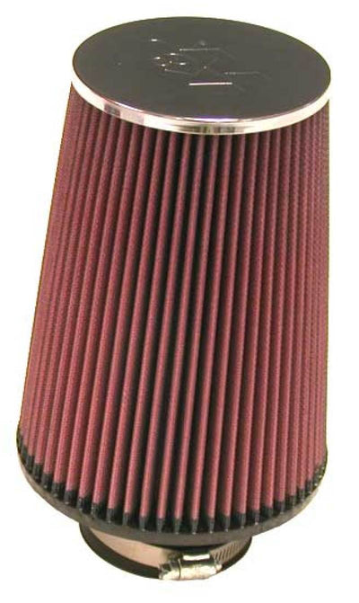 K&N Universal ChromeRound Tapered Air Filter 3in Flange ID / 6in Base OD / 4.5in Top OD / 8in Height-Air Filters - Universal Fit-Deviate Dezigns (DV8DZ9)