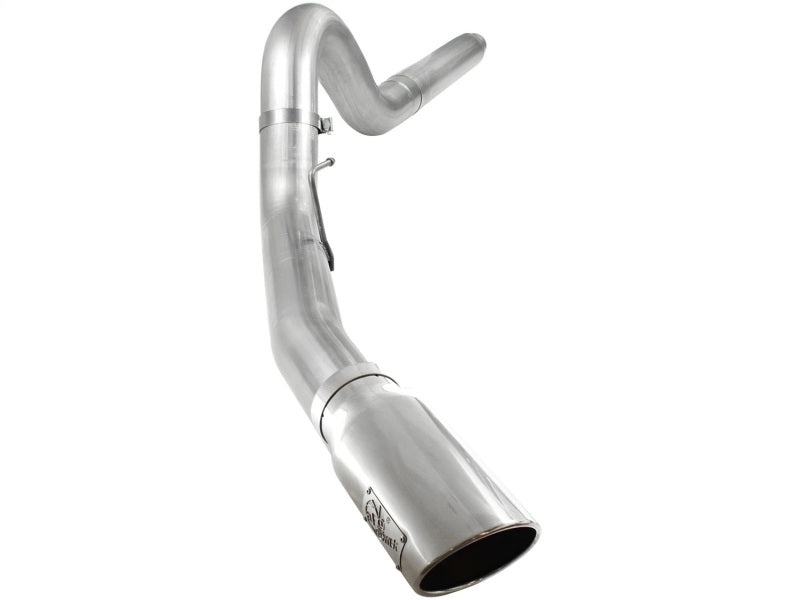 aFe Atlas 5in DPF-Back Aluminized Steel Exh Sys, Ford Diesel Trucks 08-10 V8-6.4L (td) Polished tip-DPF Back-Deviate Dezigns (DV8DZ9)