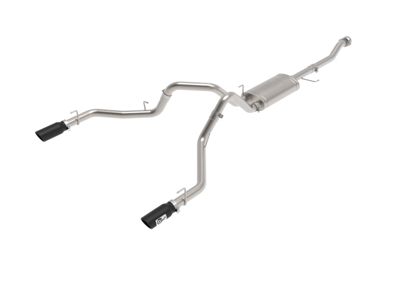 aFe Vulcan 3in 304 SS Cat-Back Exhaust 2021 Ford F-150 V6 2.7L/3.5L (tt)/V8 5.0L w/ Black Tips-Catback-Deviate Dezigns (DV8DZ9)