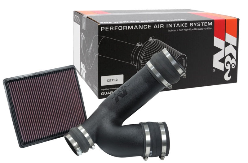 K&N 18-19 Ford F-150 V6-2.7L F/I Performance Air Intake System-Cold Air Intakes-Deviate Dezigns (DV8DZ9)