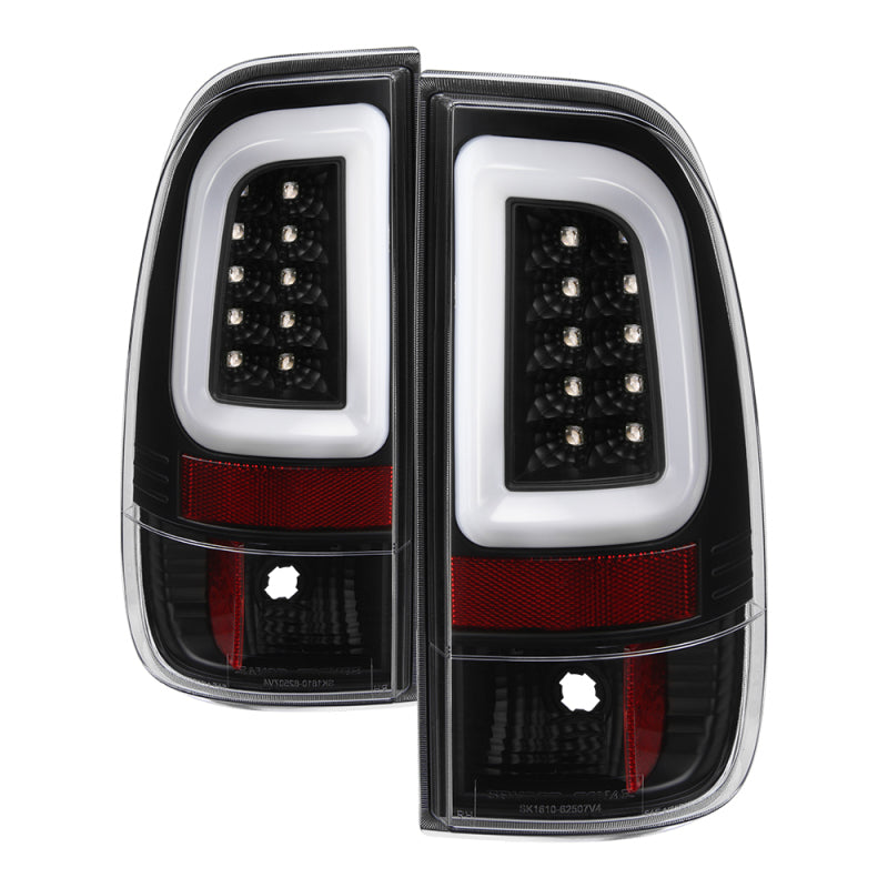 Spyder 08-16 Ford Super Duty F-250 V3 Light Bar LED Tail Lights - Black (ALT-YD-FS07V3-LBLED-BK)-Tail Lights-Deviate Dezigns (DV8DZ9)