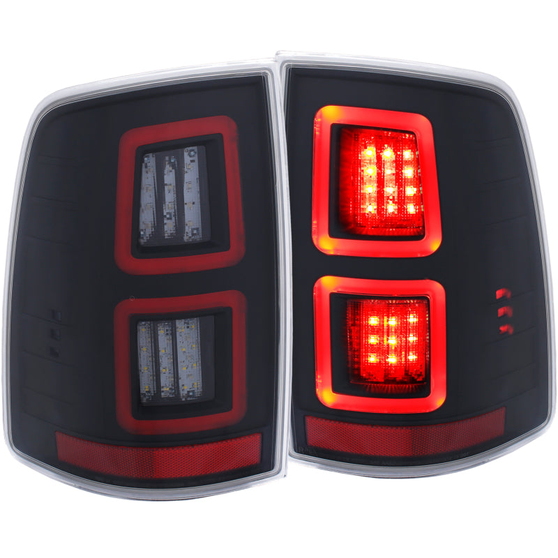 ANZO LED Black 13-17 Dodge Ram 1500/2500/3500 LED Taillights Black-Tail Lights-Deviate Dezigns (DV8DZ9)