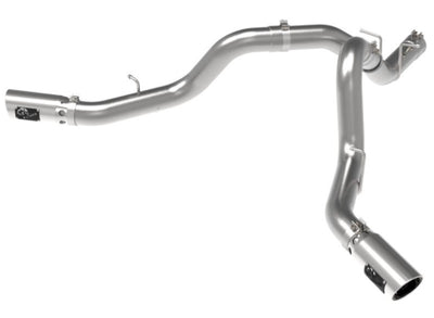 aFe Large Bore-HD 4in 409SS DPF-Back Exhaust System w/Polished Tips 20 GM Diesel Trucks V8-6.6L-DPF Back-Deviate Dezigns (DV8DZ9)