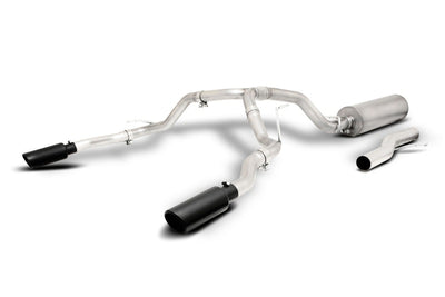 Gibson 21-22 Chevy Tahoe High Country 6.2L 4WD 2.5in Cat-Back Dual Split T409 SS Exhaust - Black-Catback-Deviate Dezigns (DV8DZ9)