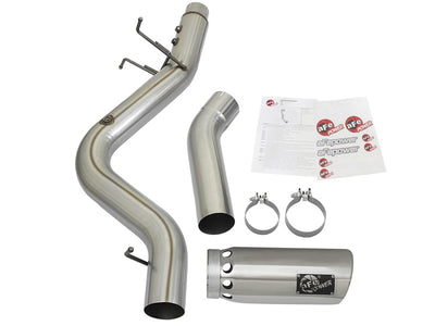 aFe LARGE BORE HD 5in 409-SS DPF-Back Exhaust w/Polished Tip 2017 GM Duramax V8-6.6L (td) L5P-DPF Back-Deviate Dezigns (DV8DZ9)