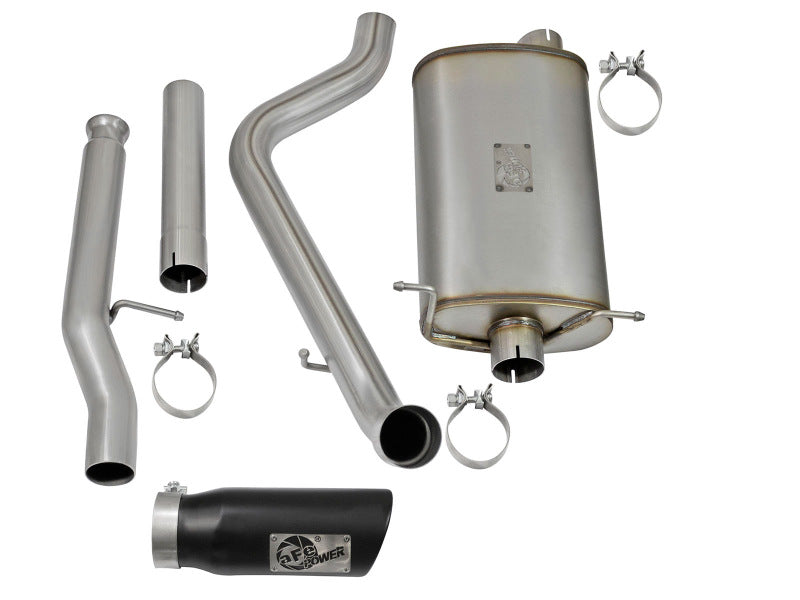 aFe MACHForce XP Exhausts Cat-Back Black Tip 09-17 GM Silverado 1500 4.3/5.3L RegCab SB/LB-Catback-Deviate Dezigns (DV8DZ9)