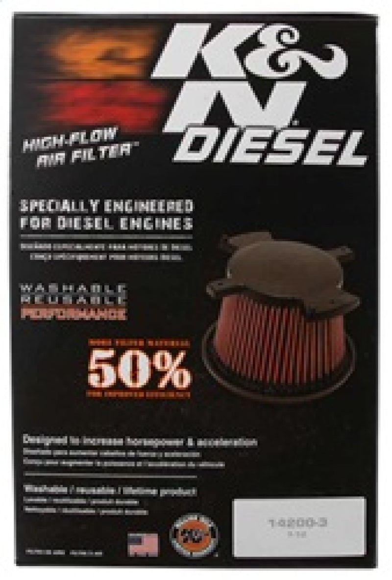 K&N 08-10 Ford F250 Super Duty 6.4L Drop In Air Filter-Air Filters - Drop In-Deviate Dezigns (DV8DZ9)