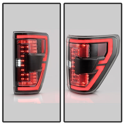 Spyder 21-23 Ford F150 (Halogen w/ Blind Spot) Full LED Tail Lights - Black (ALT-YD-FF15021HALBS-BK)-Tail Lights-Deviate Dezigns (DV8DZ9)