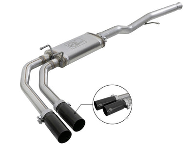 aFe Rebel Series 3in to 2.5in 409 SS Cat-Back Exhaust w/ Black Tips 09-18 GM Silverado/Sierra 5.4L-Catback-Deviate Dezigns (DV8DZ9)